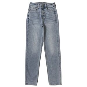 {American Eagle} "Mom Straight Jean" Light Blue Cheeky Stovepipe Denim Jeans